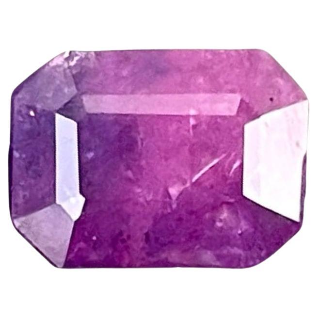1.85 carats Purplish Pink Sapphire Stone Emerald Cut African Gemstone