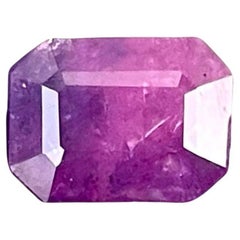 1.85 carats Purplish Pink Sapphire Stone Emerald Cut African Gemstone