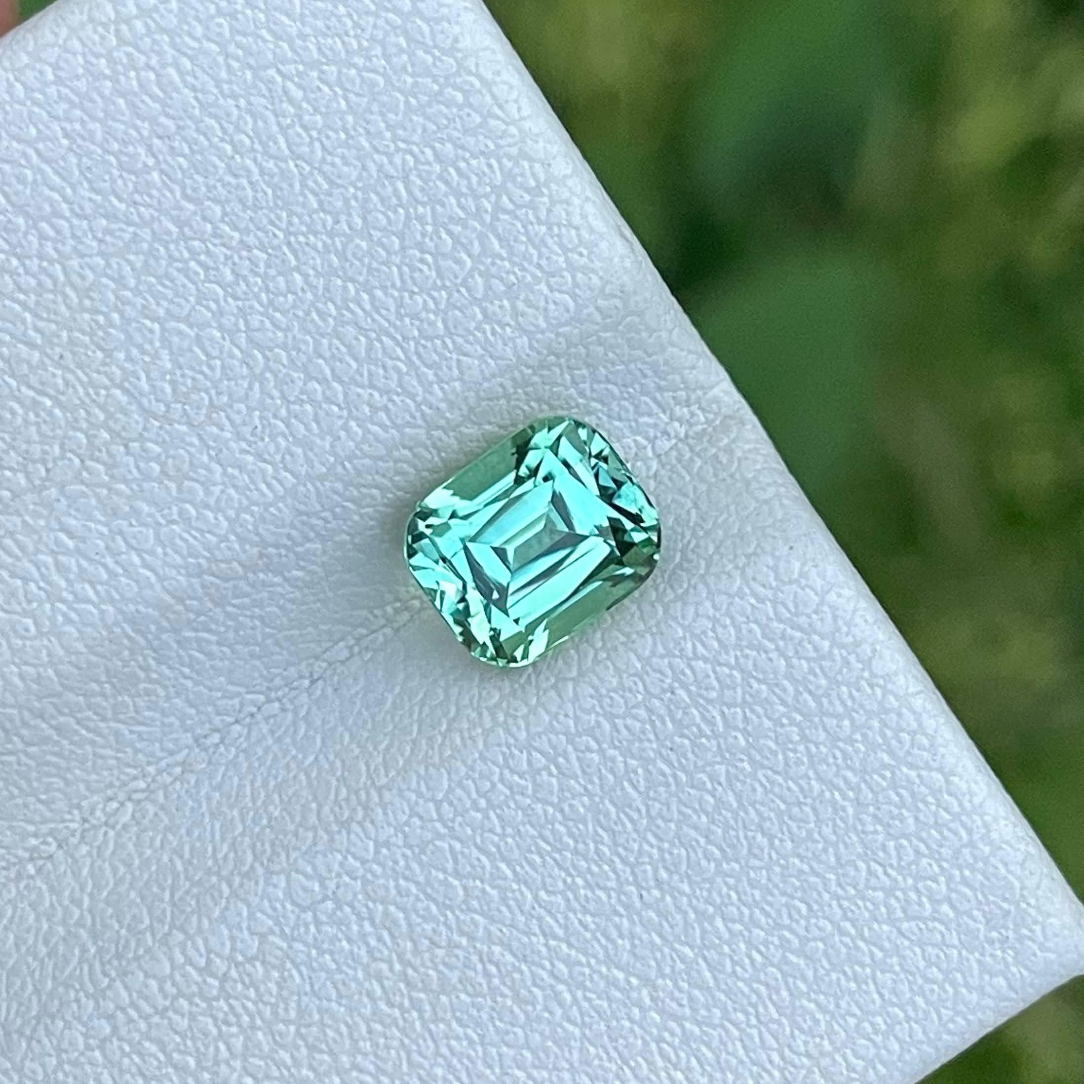 1,85 Karat Meer Form lose Turmalin Stein Cushion Cut tansanischen Edelstein im Zustand „Neu“ im Angebot in Bangkok, TH