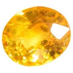 Saphir jaune naturel 1,85 carat, pierre précieuse non sertie, bague personnalisable