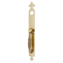 Used 18.5 inch Polished Brass Thumb Latch Entry Door Pull