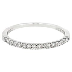1.85 Mm 16 Brilliant Cut Diamond Band Ring 10k White Gold