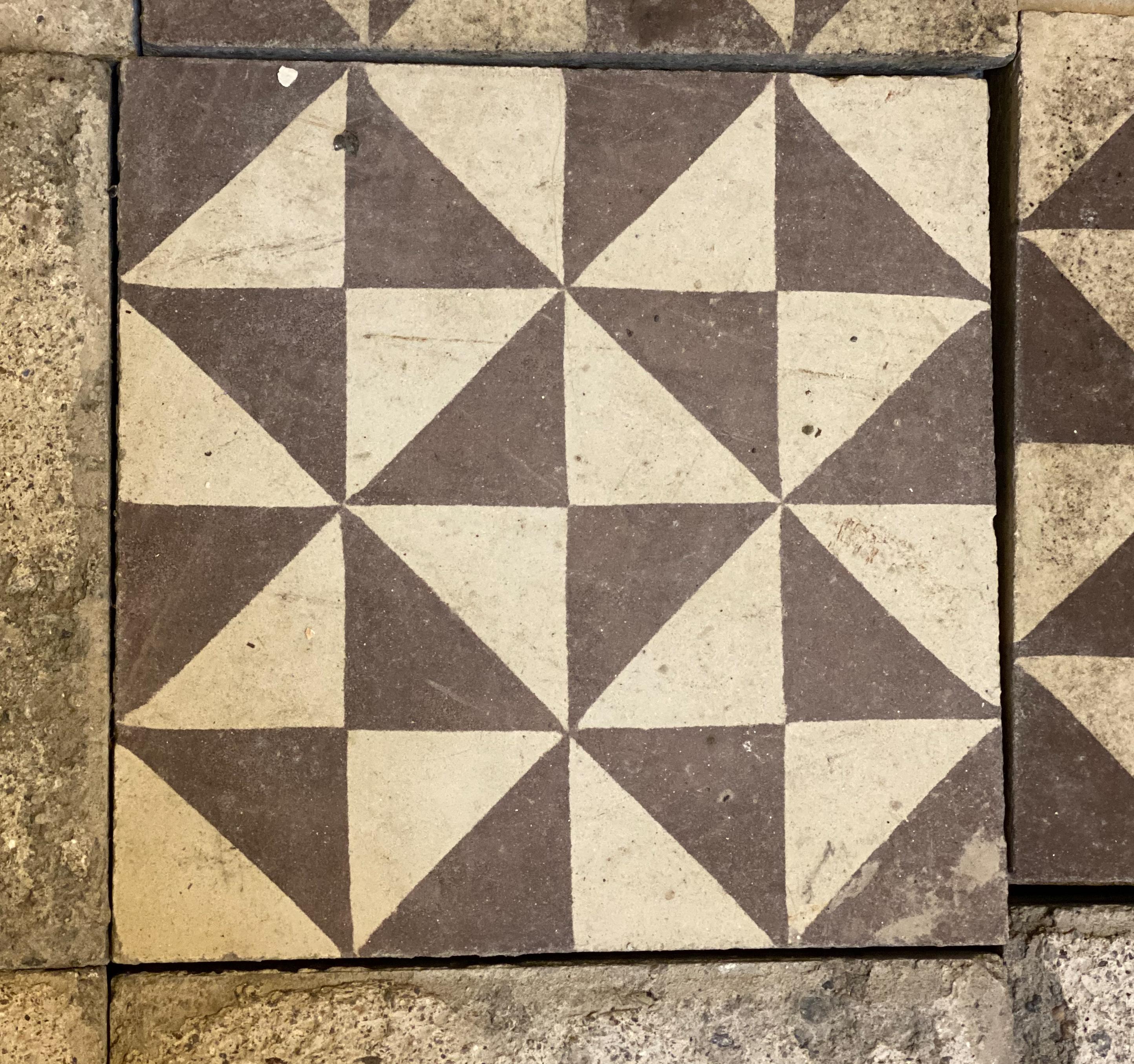 geometric white tile