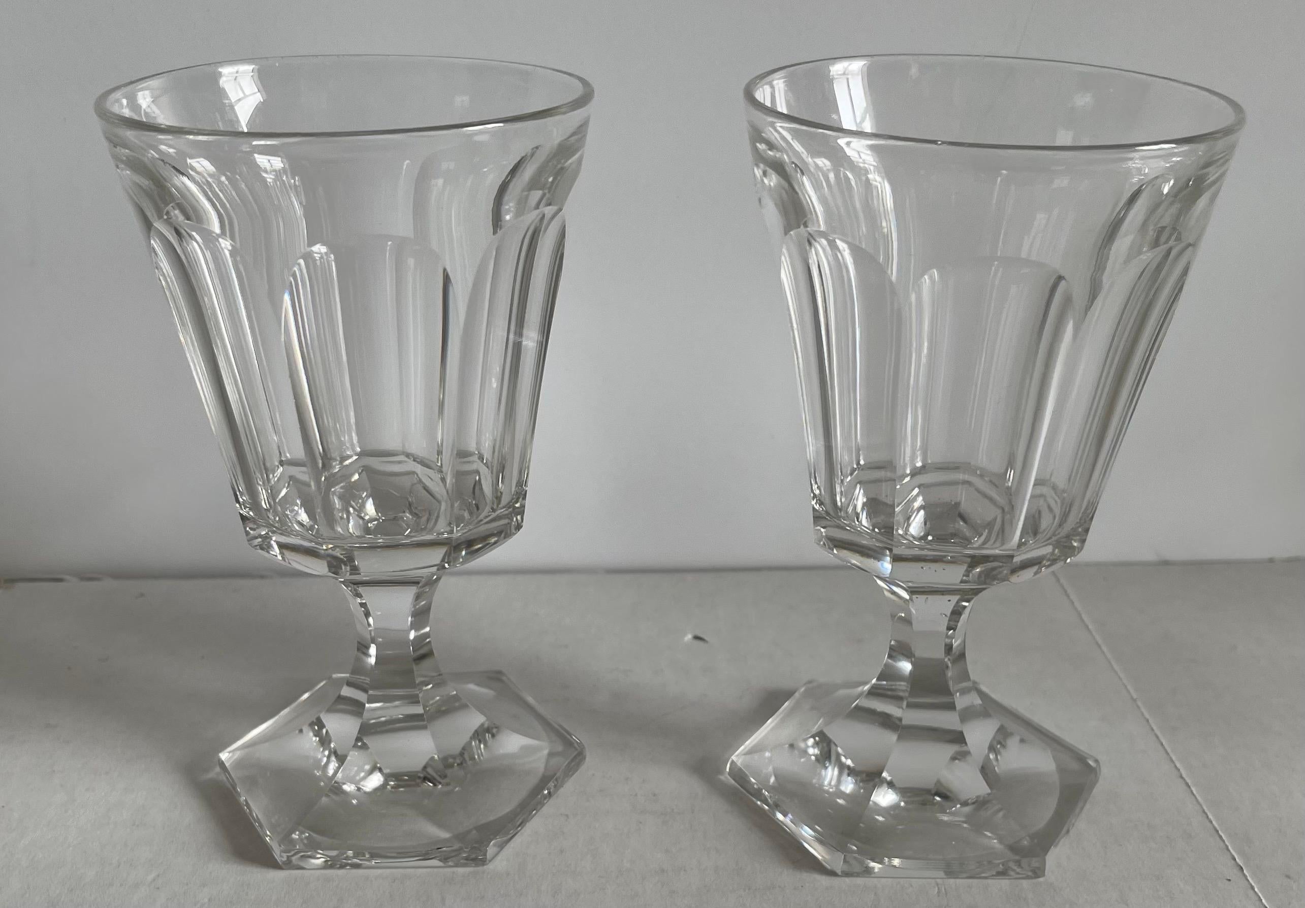 Calici da acqua in vetro soffiato americano del 1850, S/12 In condizioni buone in vendita a Stamford, CT