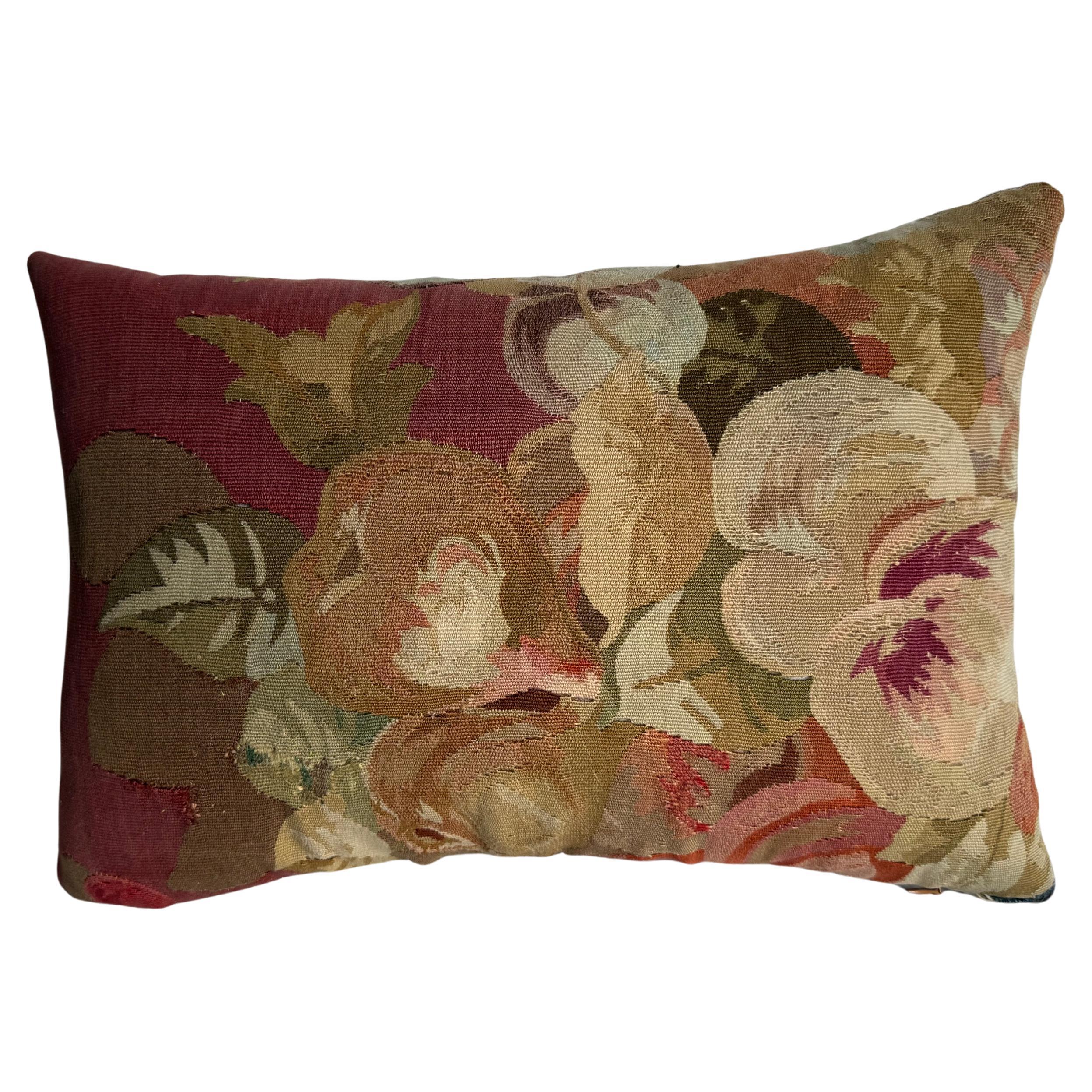Cuscino antico Aubusson del 1850