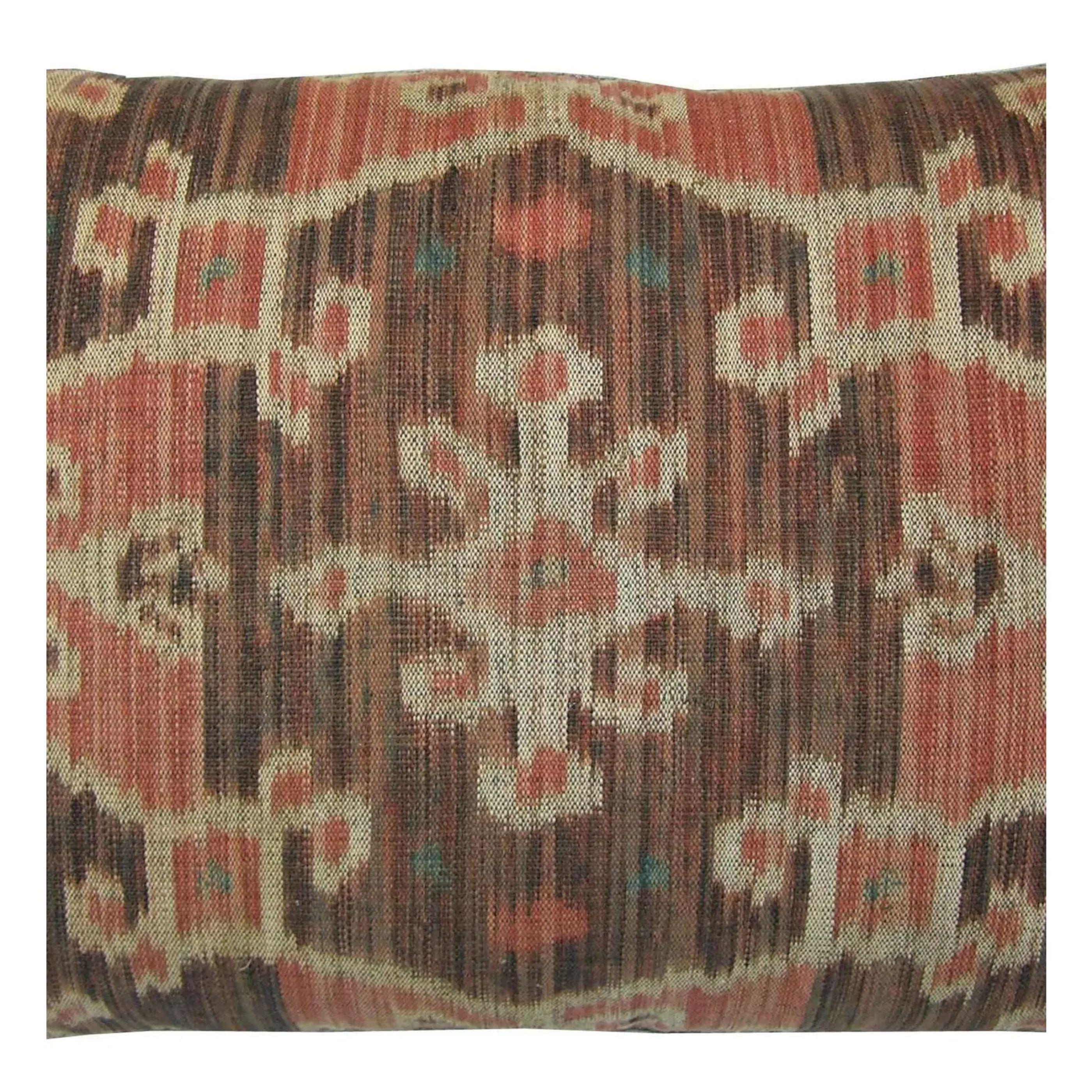 Indonesian 1850 Antique Ikat Pillow - 23 X 14 For Sale