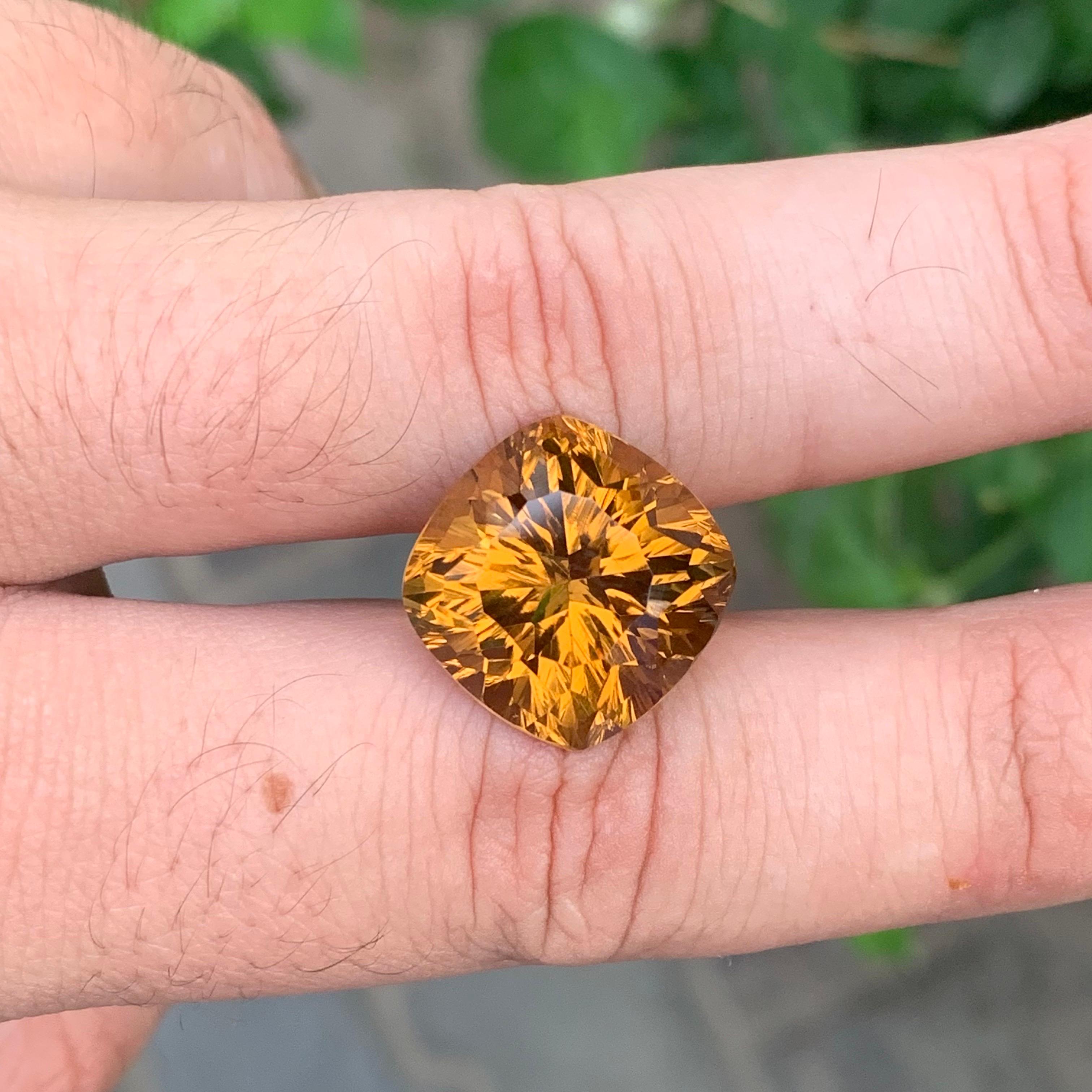 18.50 Carat Natural Loose Honey Citrine Square Shape Gemstone (pierre précieuse de forme carrée en forme de miel) en vente 5