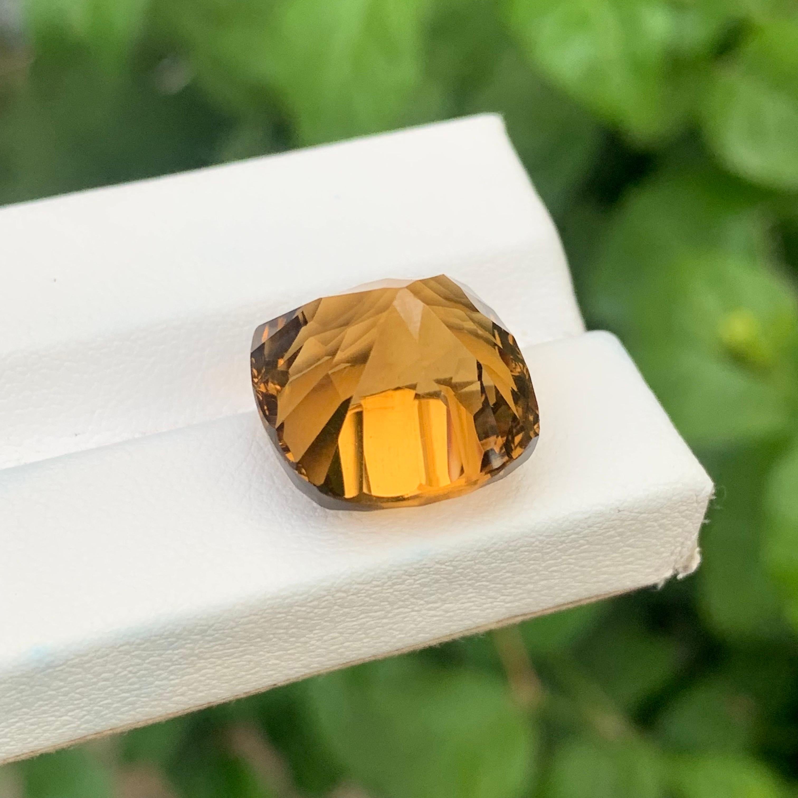 18.50 Carat Natural Loose Honey Citrine Square Shape Gemstone (pierre précieuse de forme carrée en forme de miel) en vente 6