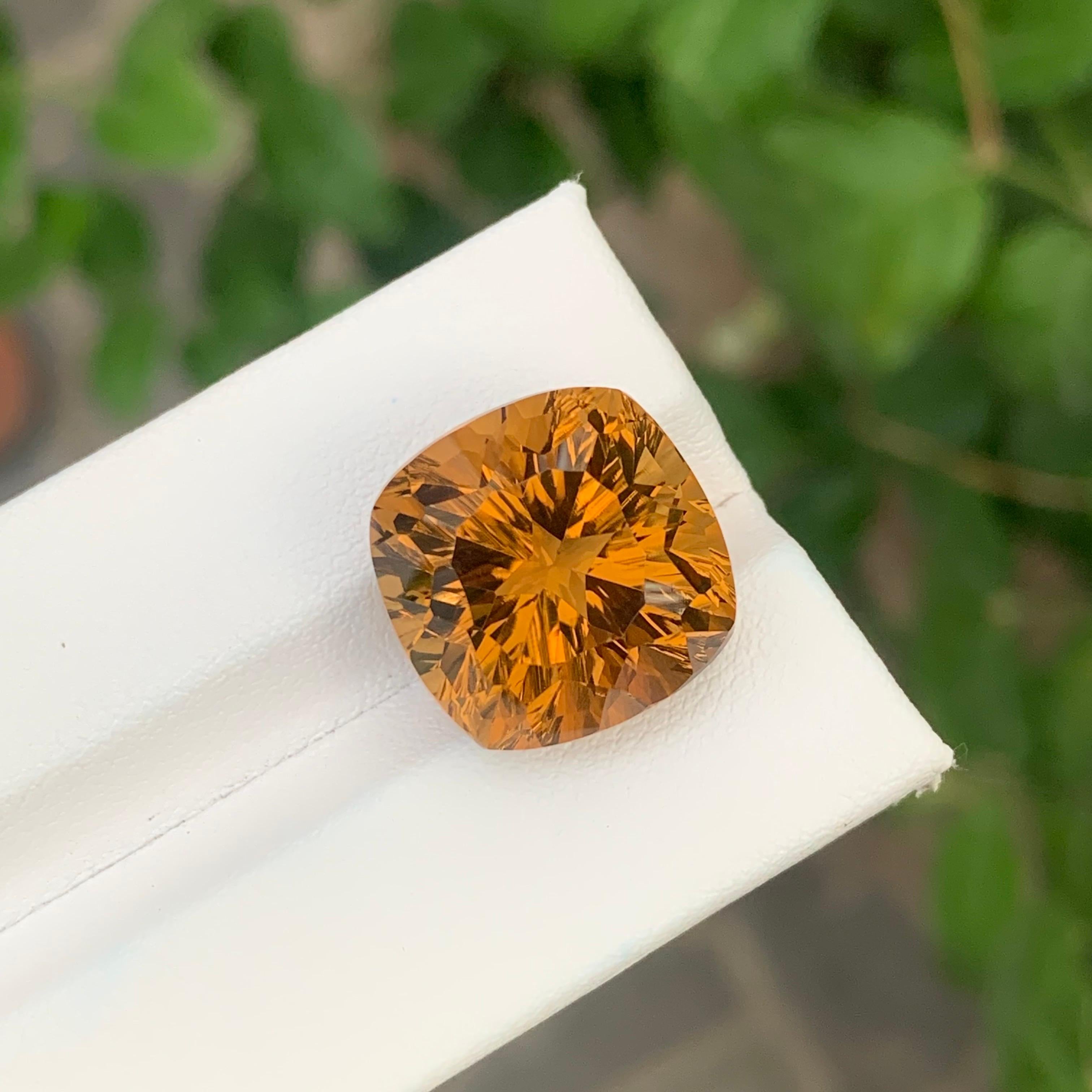 18.50 Carat Natural Loose Honey Citrine Square Shape Gemstone (pierre précieuse de forme carrée en forme de miel) Neuf - En vente à Peshawar, PK