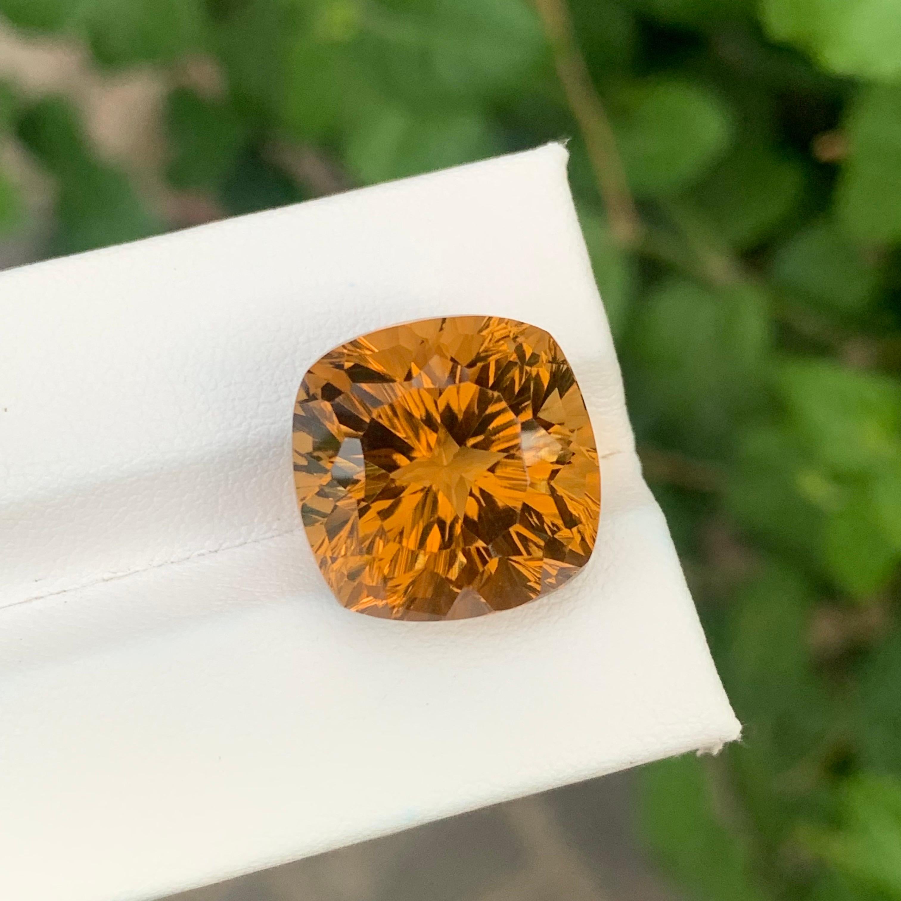 18.50 Carat Natural Loose Honey Citrine Square Shape Gemstone (pierre précieuse de forme carrée en forme de miel) en vente 1