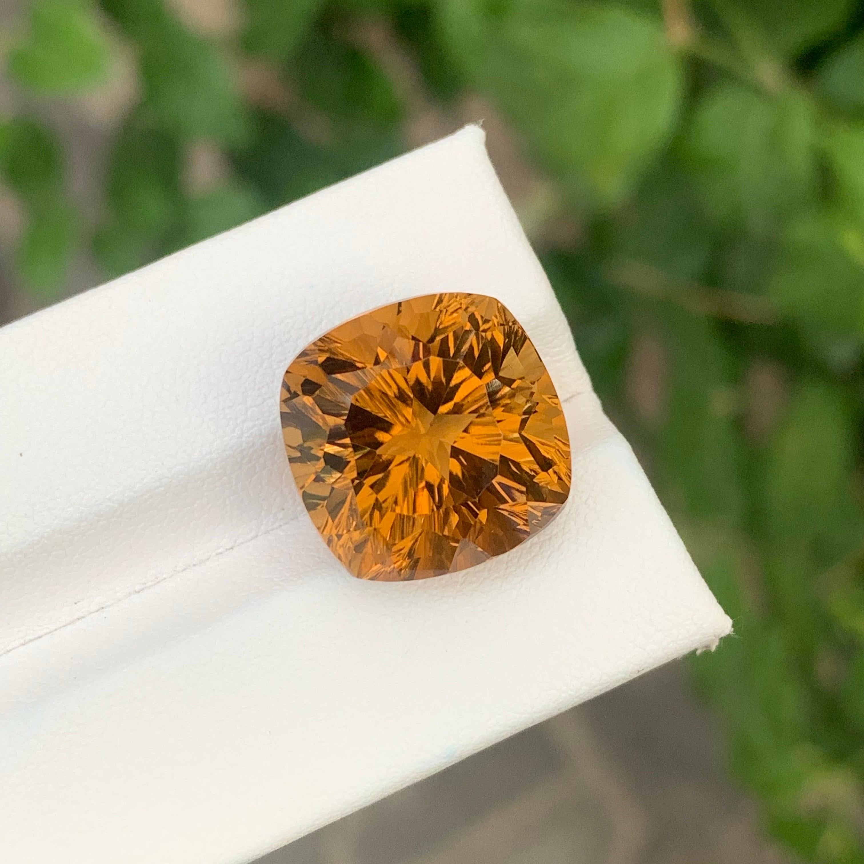 18.50 Carat Natural Loose Honey Citrine Square Shape Gemstone (pierre précieuse de forme carrée en forme de miel) en vente 2