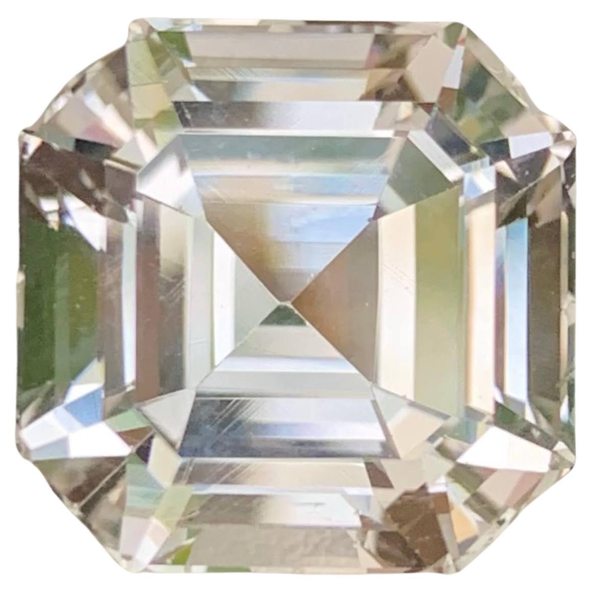 18.50 Carat Natural Loose Light Gold Topaz Stone Asscher Cut Pakistani Gemstone For Sale