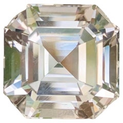 18.50 Carat Natural Loose Light Gold Topaz Stone Asscher Cut Pakistani Gemstone