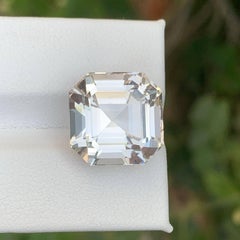 18.50 Carat Natural Loose Light Golden Topaz Asscher Cut Pakistani Gemstone