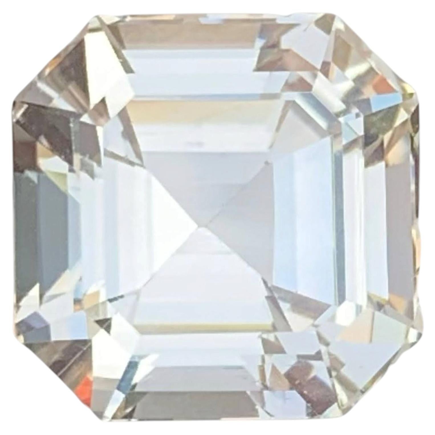 18.50 Carat Natural Loose Light Golden Topaz Asscher Cut Pakistani Gemstone (pierre précieuse pakistanaise)