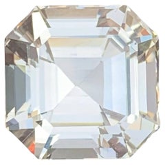 18.50 Carat Natural Loose Light Golden Topaz Asscher Cut Pakistani Gemstone
