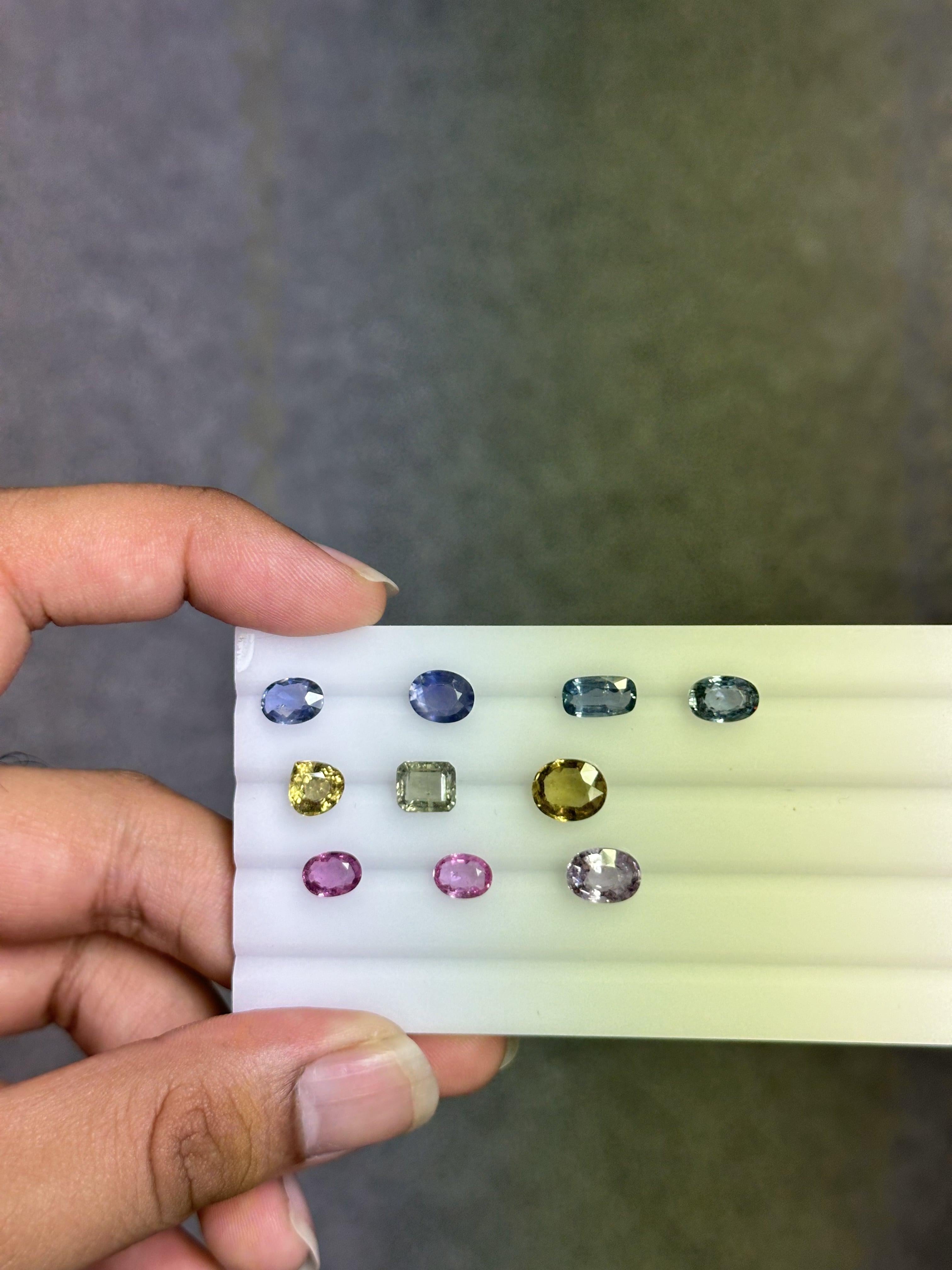 18,50 Karat No-Heat Multi-Saphir Los für Damen oder Herren im Angebot