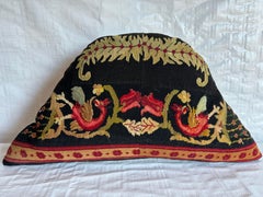 1850 English Needle Work Pillow - 32" X 16'
