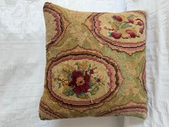 1850 English Needlework 12" x 12" Pillow