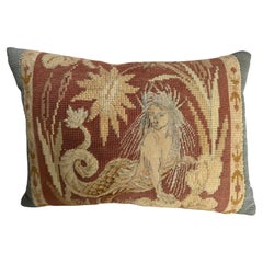 1850 English Needlework Pillow 13x9