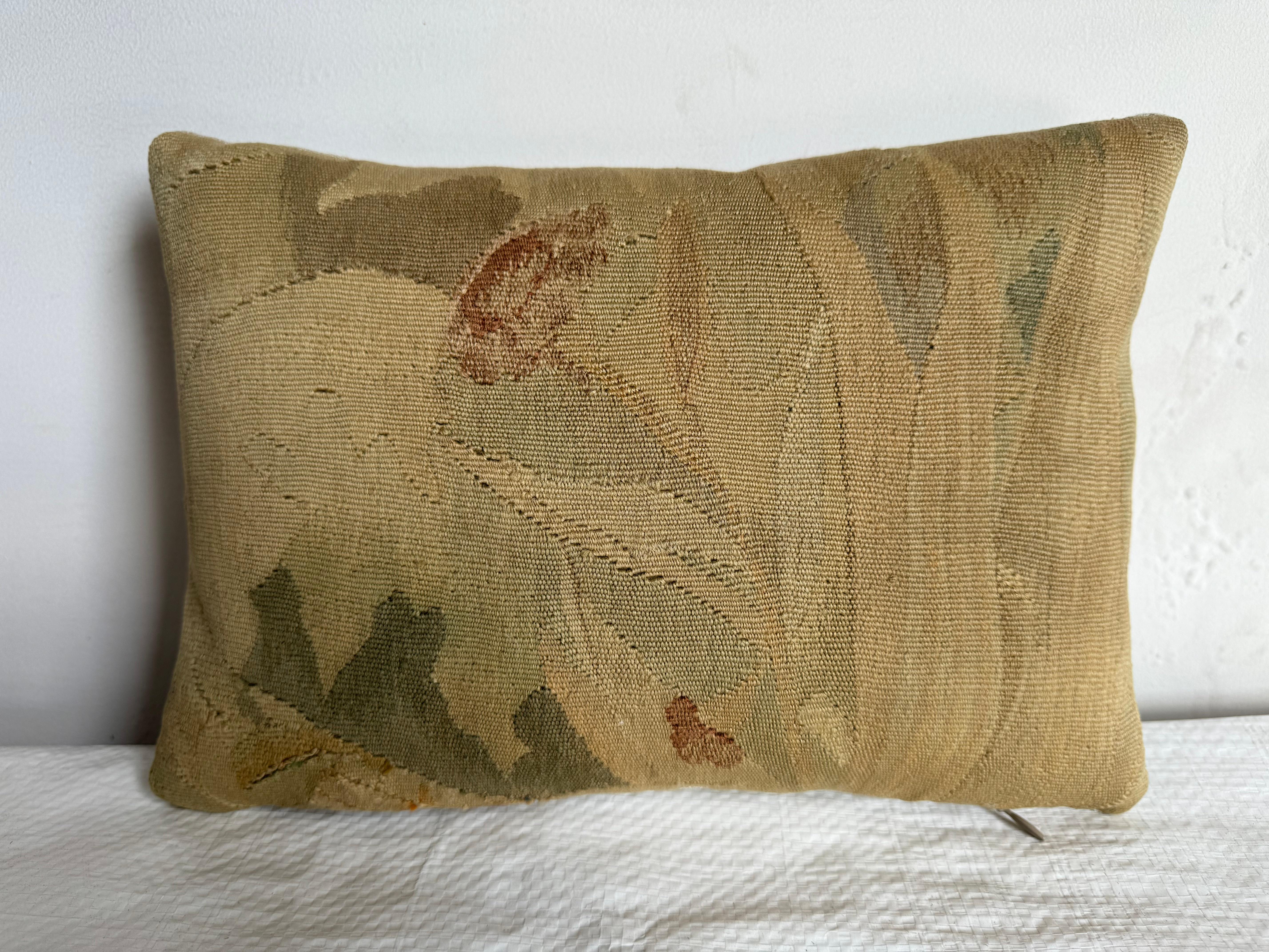 1850 French Aubusson Tapestry Pillow, 13