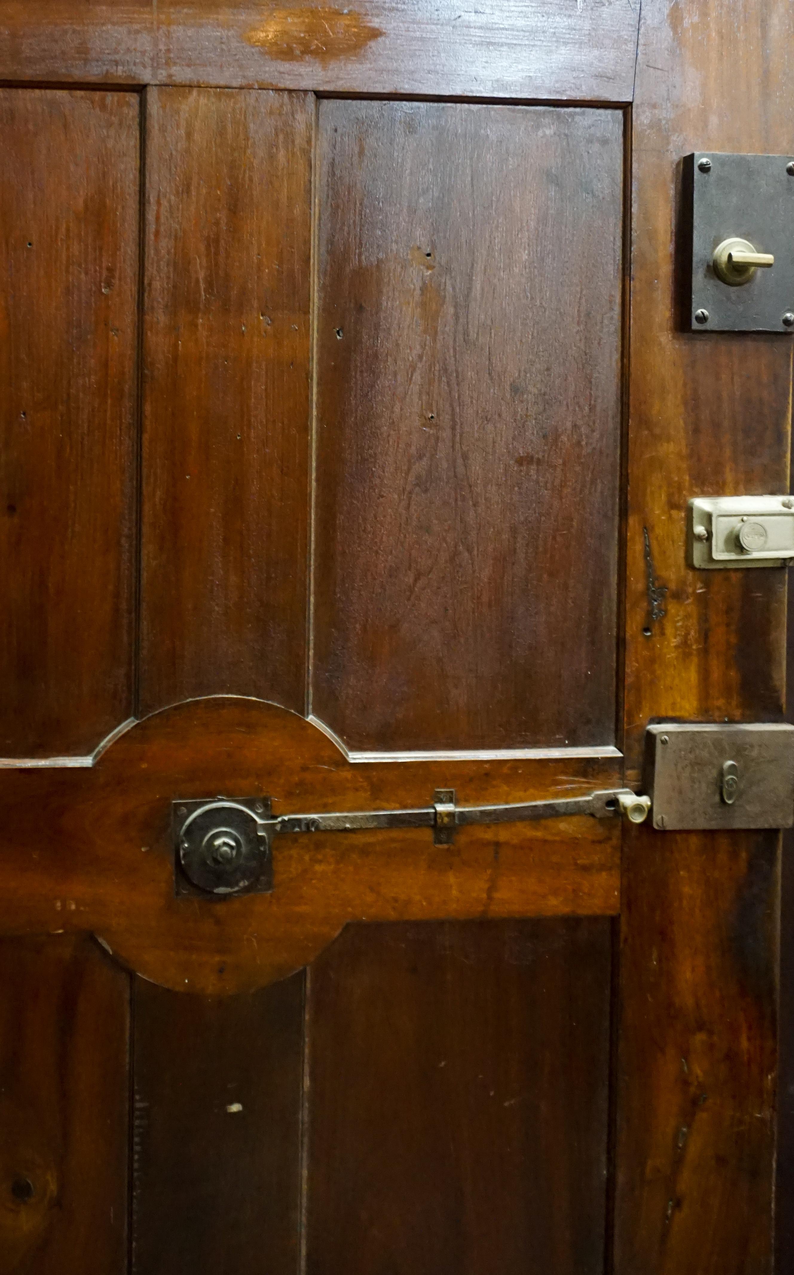 Single French door with iron and hinged window.

Origin: France, circa 1850

Measurements: 40