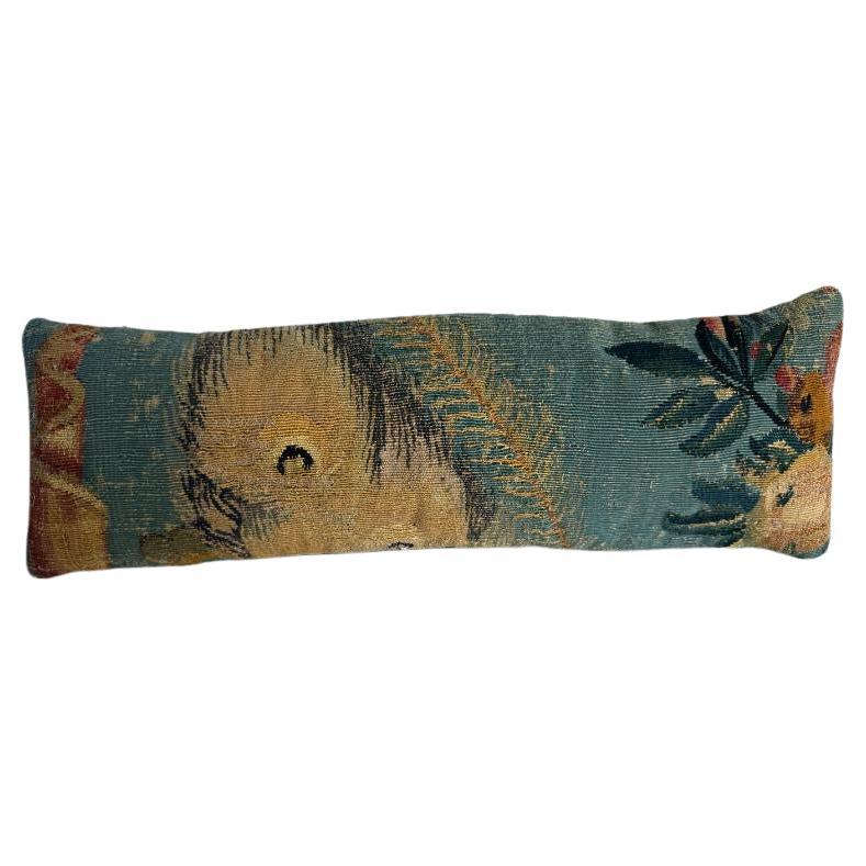1850 French tapestry pillow 18" x 7"