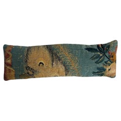 1850 French tapestry pillow 18" x 7"