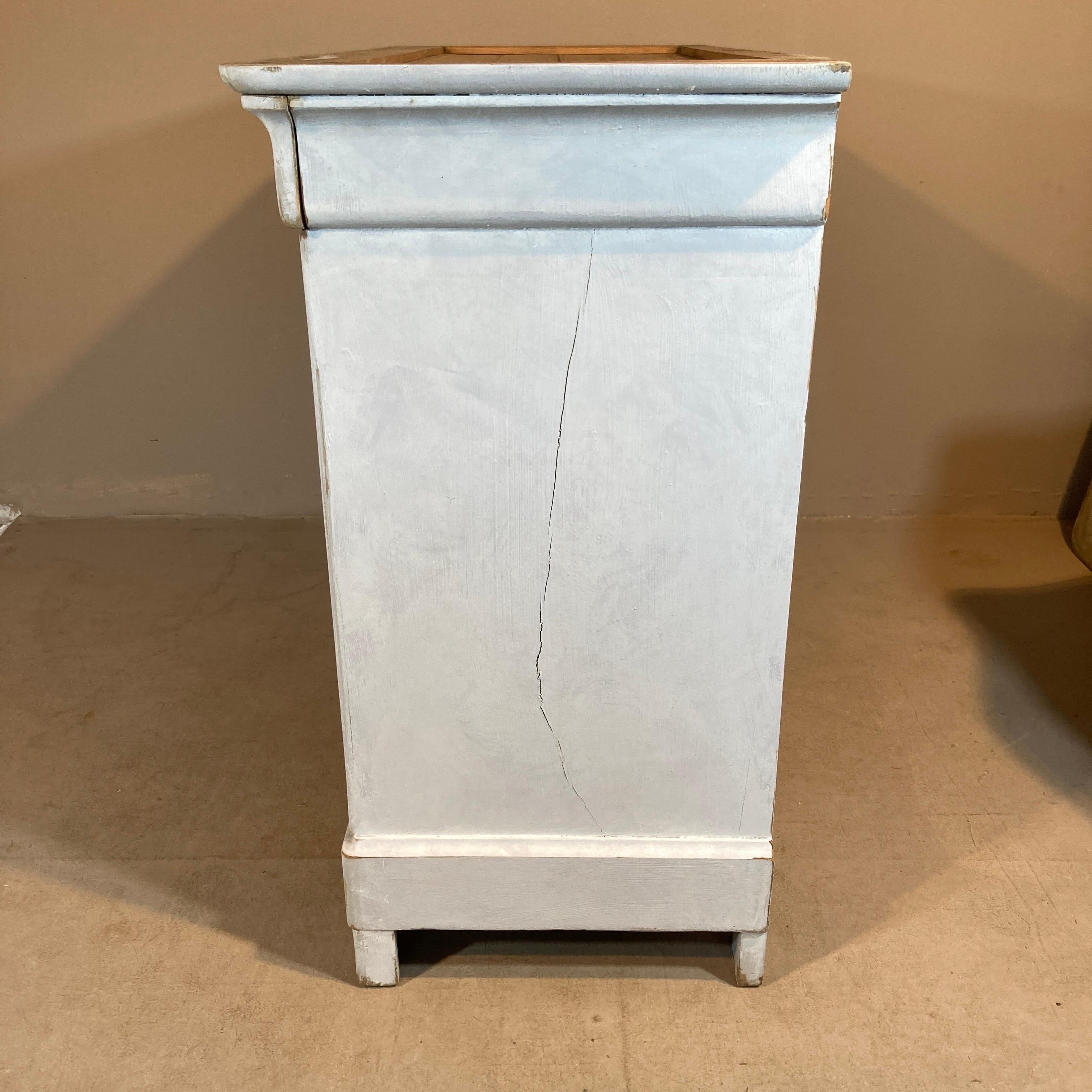 1850 Italian Commode in the Louis Philippe Manner, Reimagined with Custom Paint In Good Condition For Sale In Lambertville, NJ
