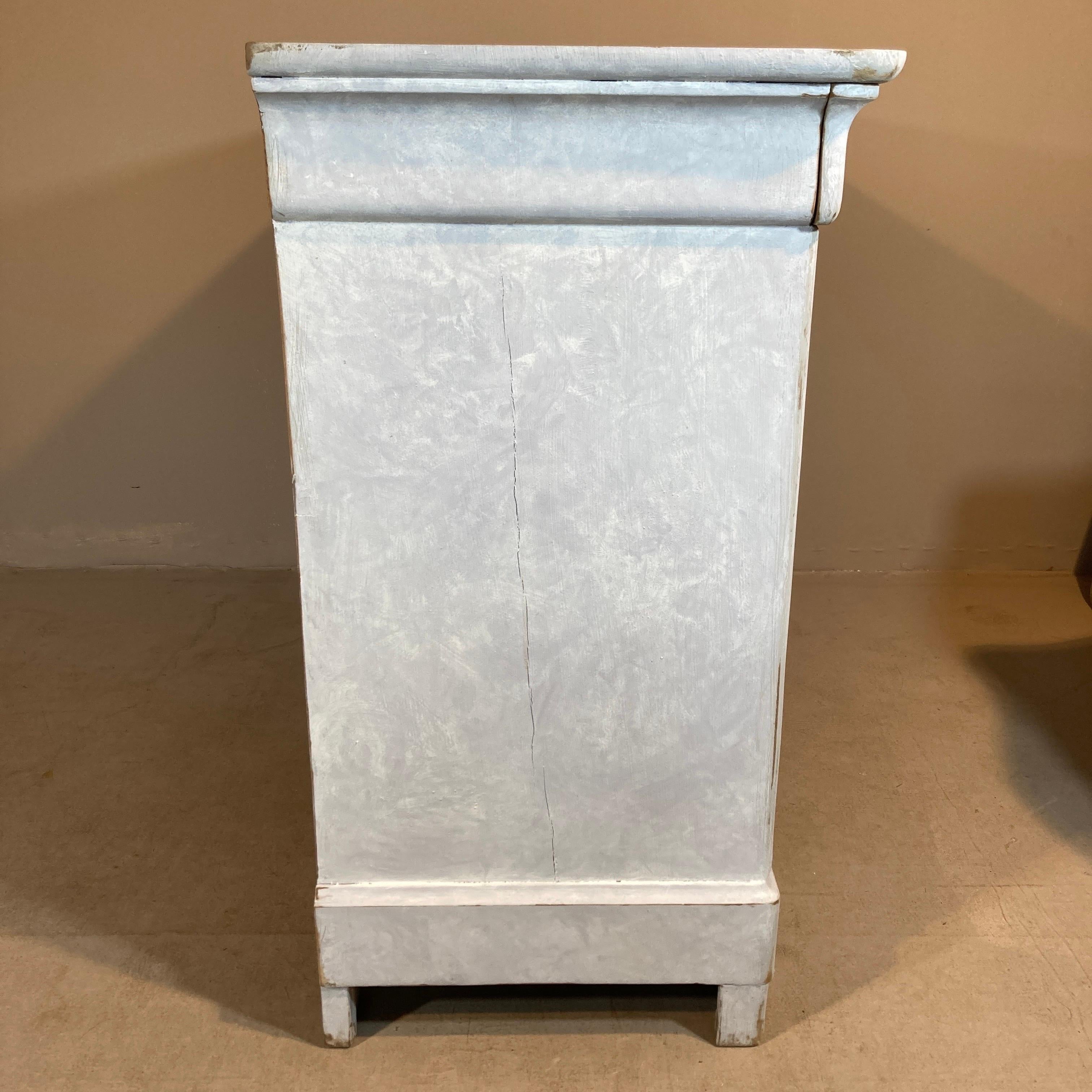 Mid-19th Century 1850 Italian Commode in the Louis Philippe Manner, Reimagined with Custom Paint For Sale