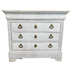 Antique 1850 Italian Commode in the Louis Philippe Manner, Reimagined with Custom Paint