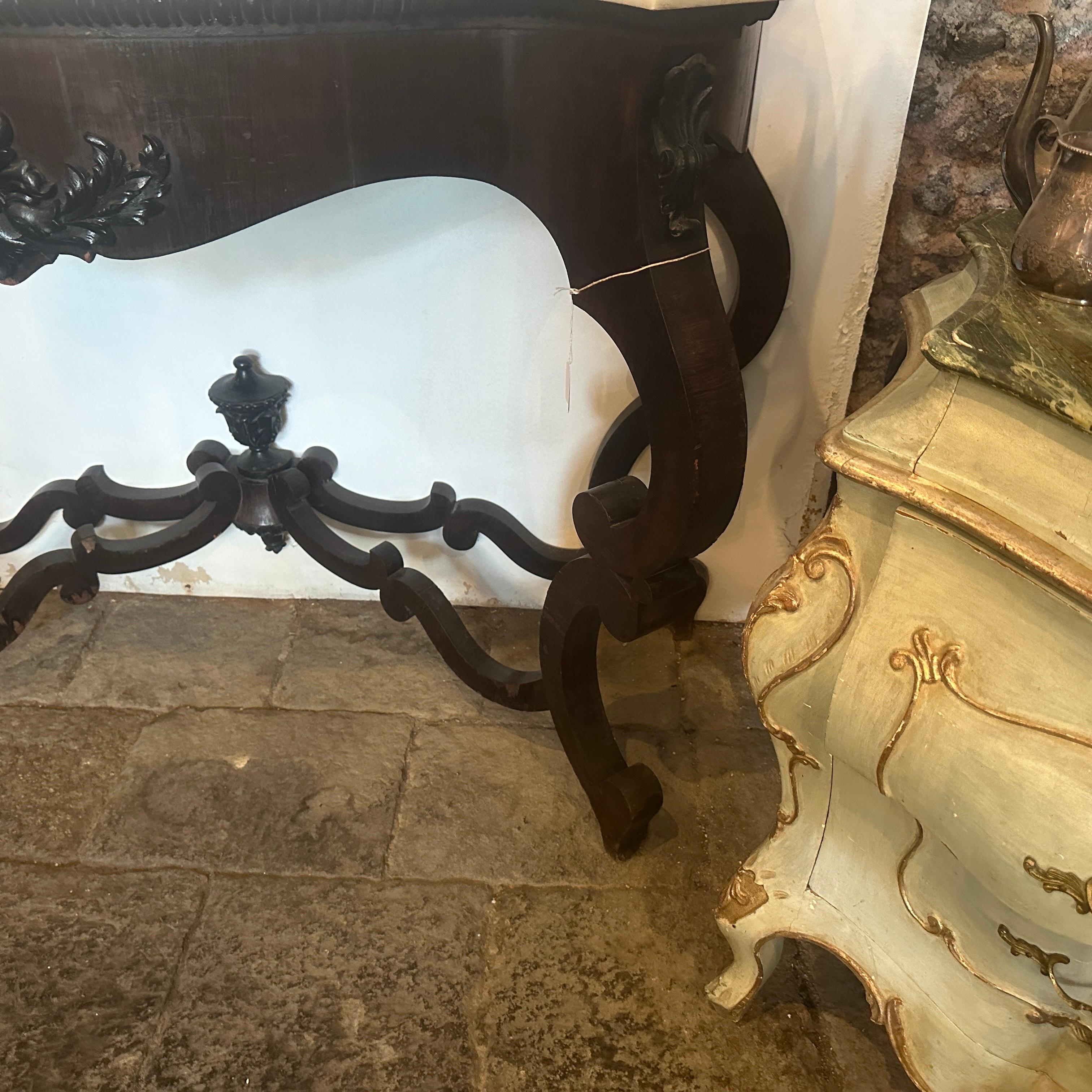 1850 Louis Philippe Wood and Marble Sicilian Console 8