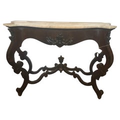 1850 Louis Philippe Wood and Marble Sicilian Console