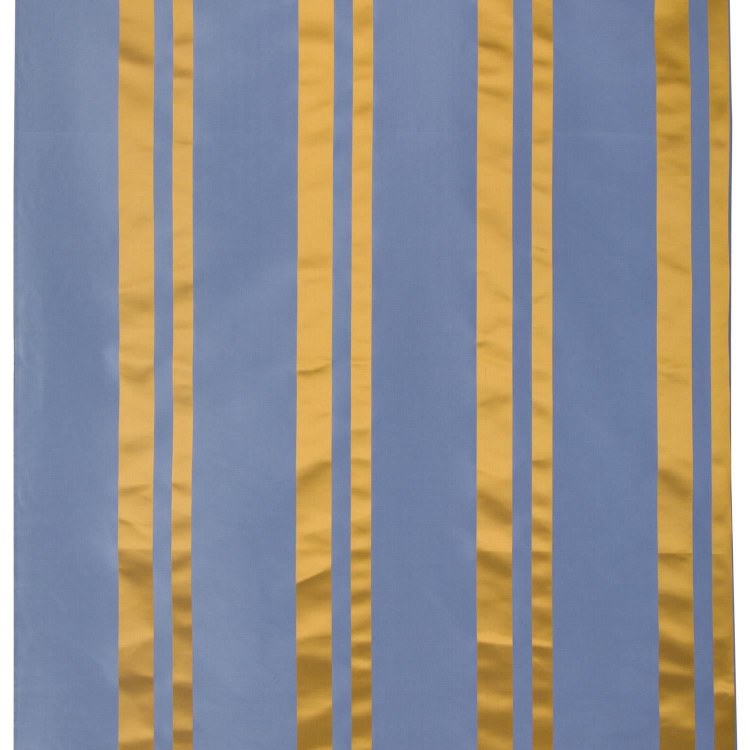 This is a semi mechanical Le Roy fabric with a grosgrain back and satin stripes. It is woven on an original loom from the 1850s. The Le Roy fabric belongs to the Antico Setificio Fiorentino archives. This fabric can be used for light upholstery such