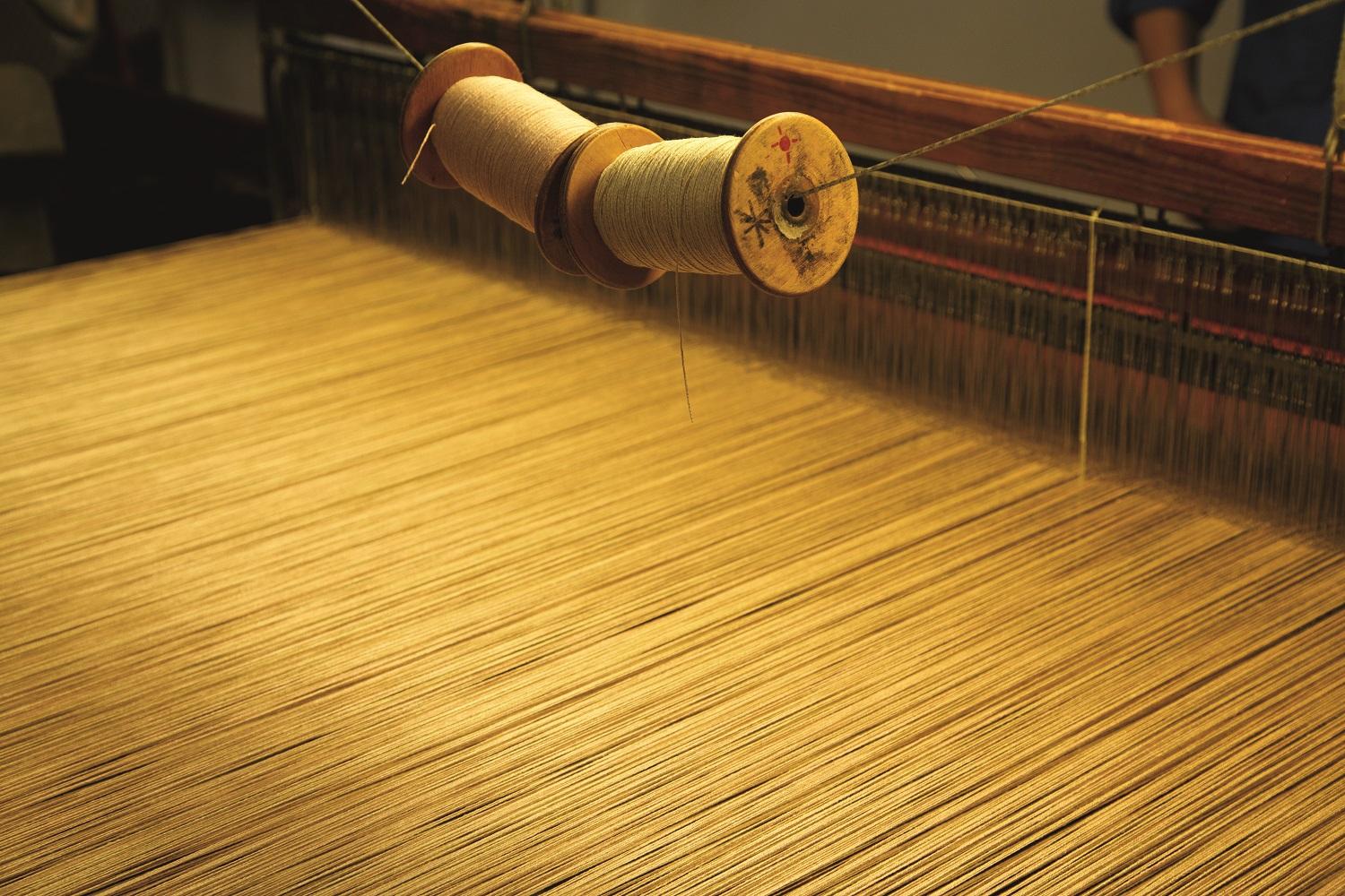 Woven Fabric 1850 Semi Mechanical Loom  Panno Moirè, Florence, Italy For Sale