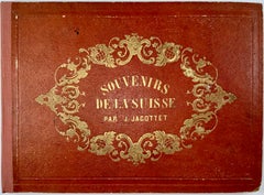 1850 Souvenir album, 19 toned lithographs of Bernese Oberland, Switzerland