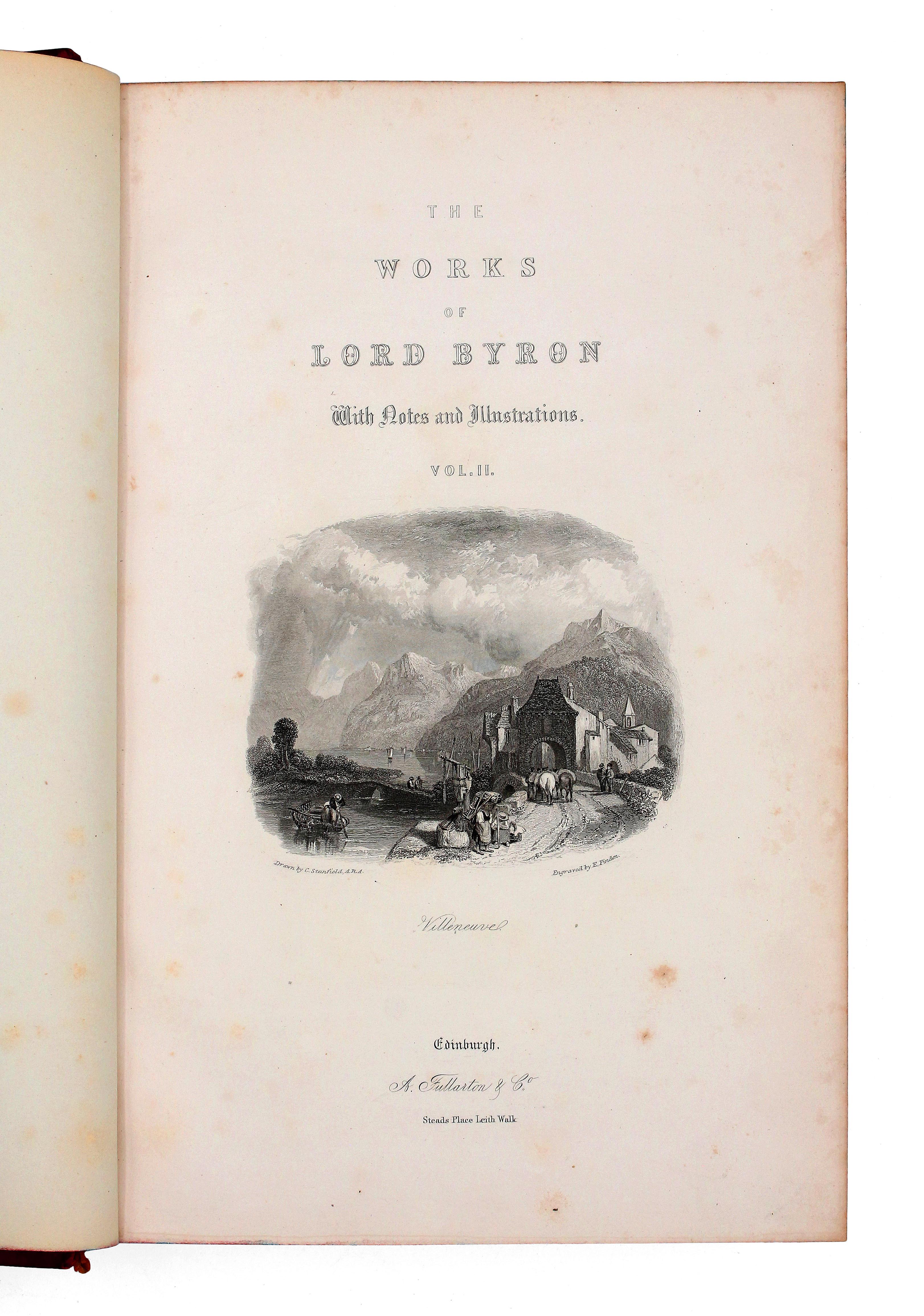 1850 Zweibändige Ausgabe von Lord Byrons illustrierten Werken im Angebot 1