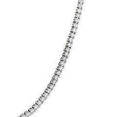 18.50ct Diamond Riviera Necklace Estate 14k White Gold 21.5" Tennis Line Chain