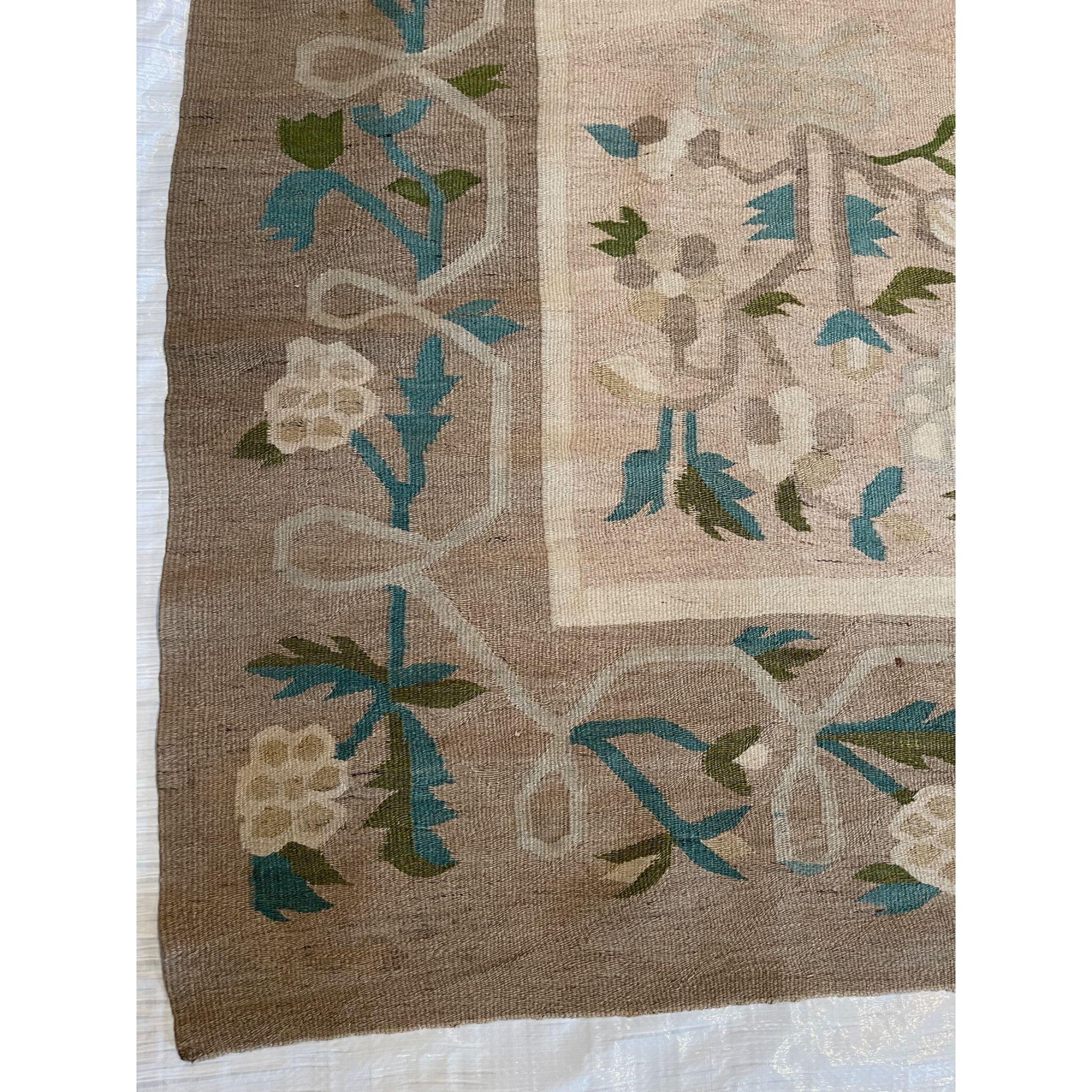 Antiker zentralasiatischer Flachgewebe-Kilim-Teppich aus den 1850er Jahren (Sonstiges) im Angebot