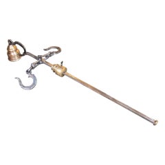 1850s Antique Roman Iron Balance with Brass Weight