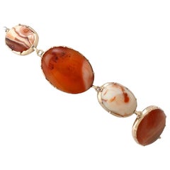 1850s Antique Victorian Sardonyx Yellow Gold Bracelet
