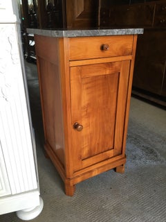 1850s Biedermeier Cherry Tree Commode with Original Marble Top