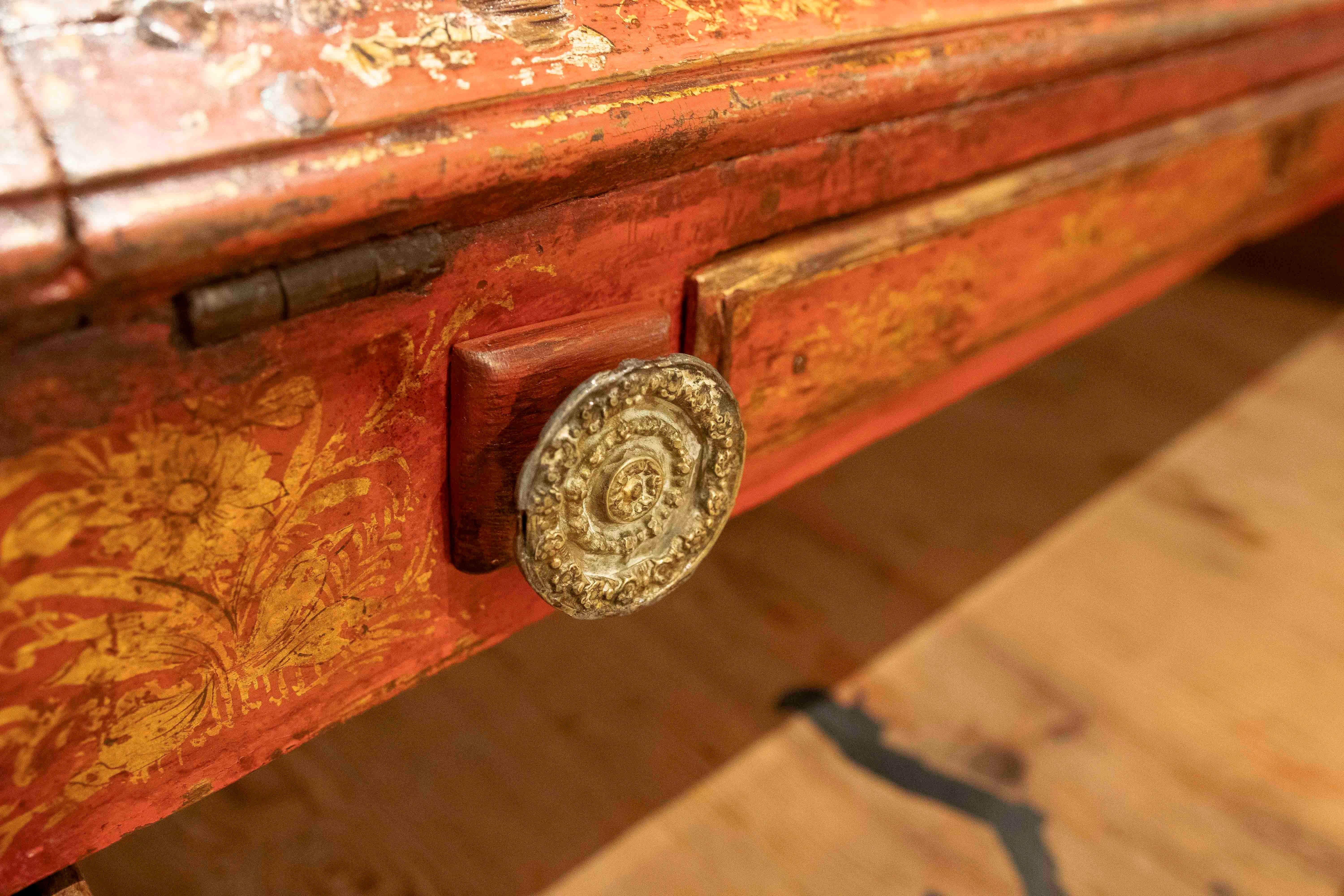 1850s Chinese Lacquered Style Secretaire with Decoration of Traditional Scenes For Sale 11
