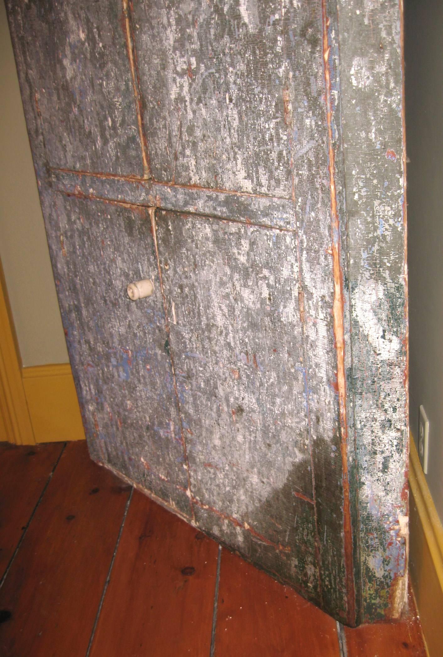 1850s Corner Cupboard Rustic Farm House Pine Cabinet For Sale 1