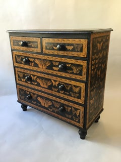 1850s Decoupage Butterfly Chest