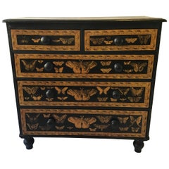 1850s Decoupage Butterfly Chest