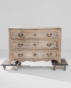 1850s French Bleached Oak Chest of Drawers