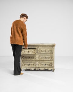 1850s French Bleached Oak Chest of Drawers