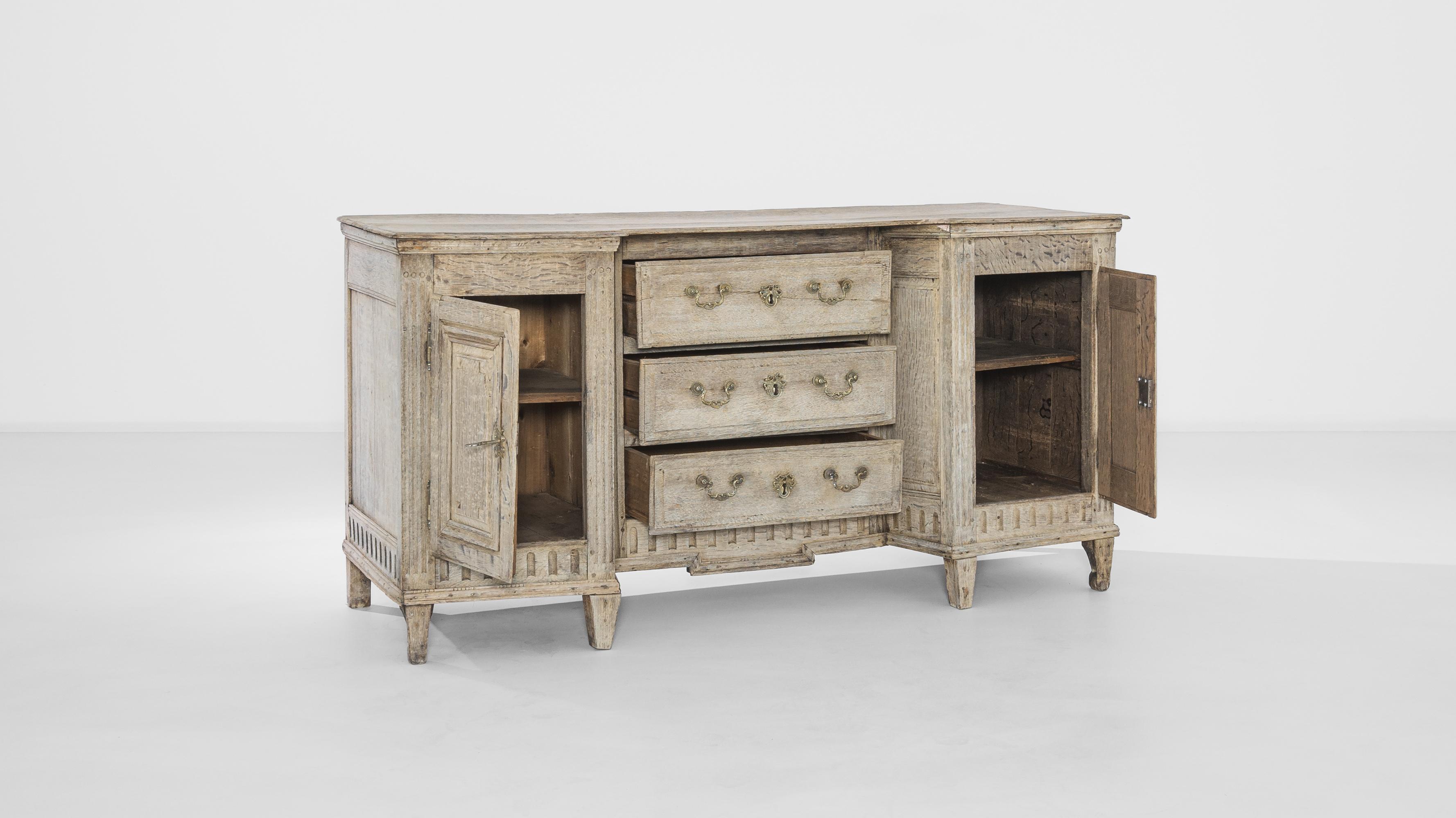 Neoclassical 1850s French Bleached Oak Desk