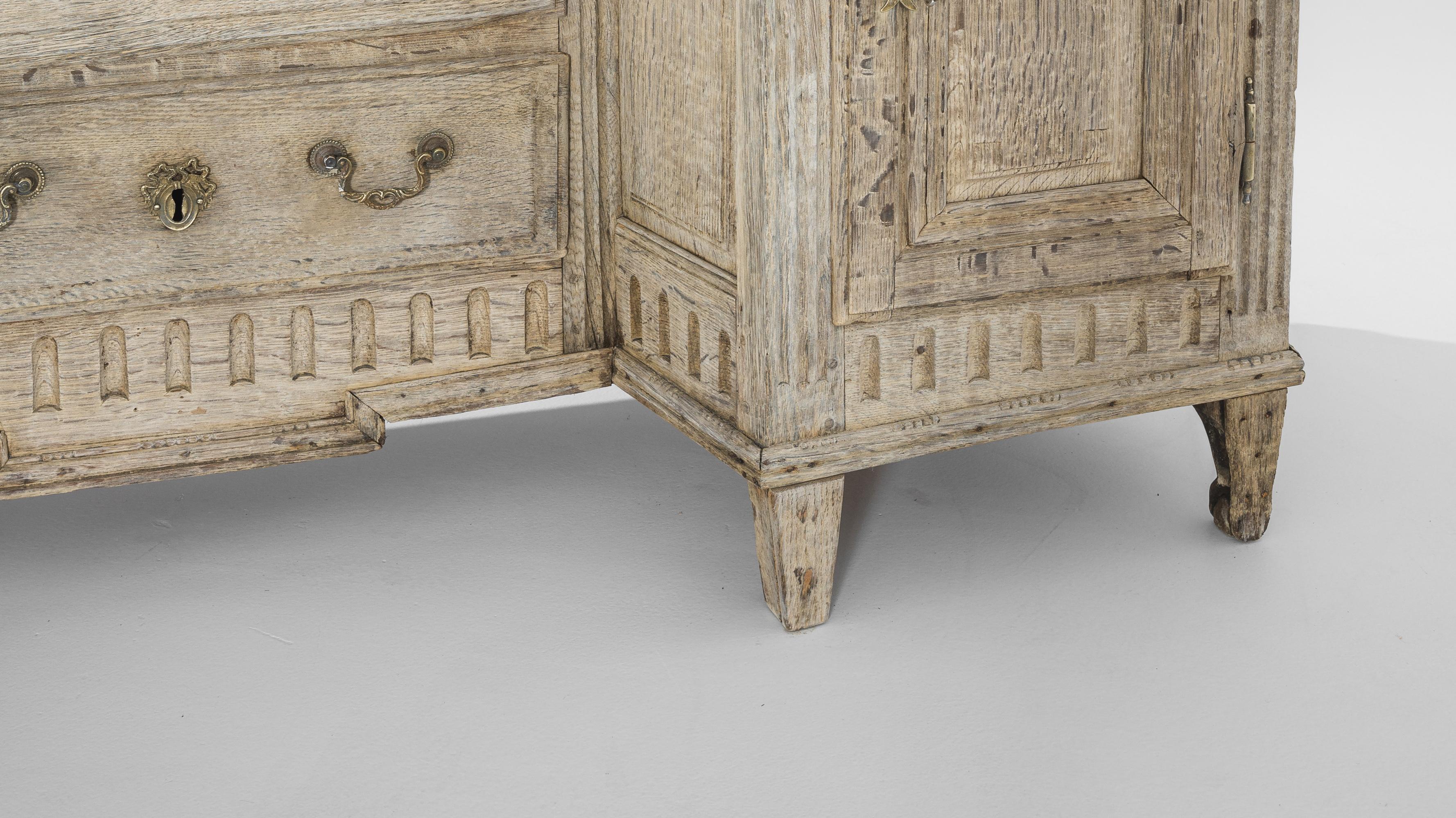 1850s French Bleached Oak Desk 1